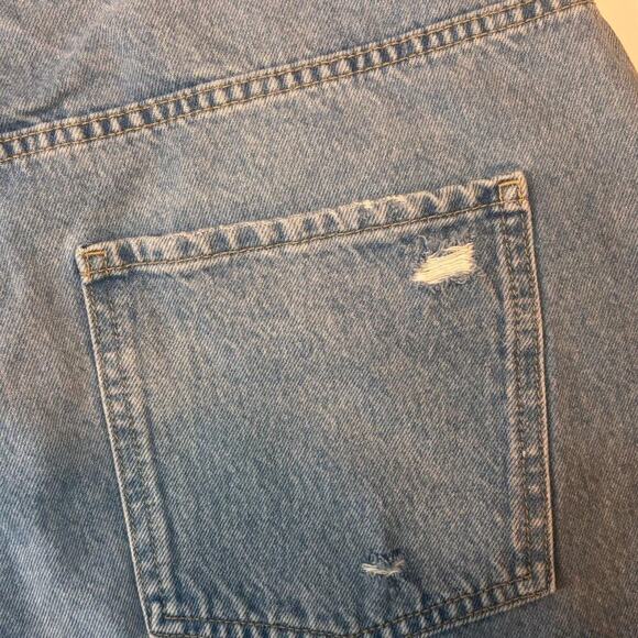 Denim Co Light Washed Denim Shorts Grunge Ripped Details High Waist - Picture 3 of 5